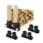 Relaxdays 4 aides à l?empilage du bois de chauffage construisez vous - même votre range - bûches en métal ... Relaxdays 4 aides à l?empilage du bois de chauffage construisez vous - même votre range - bûches en métal ...