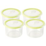 Boîtes rondes pour mise sous vide - rosenstein & sohne - lot de 4 - blanc - transparent - plastique Boîtes rondes pour mise sous vide - rosenstein & sohne - lot de 4 - blanc - transparent - plastique
