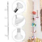 4 couches coin etagre de douche tlescopique 85 - 305cm etagre salle de bain etagre de rangement hauteur ...