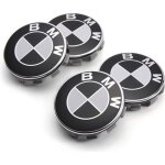4 logo bmw noir et blanc 56mm centre de roue cache moyeu jante embl�me jantes insigne