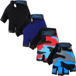 4 paires gants de vlo enfant mitaines de cyclisme demi - doigts gants de course respirants en gel antidrapan ...