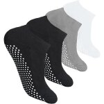 Chaussettes de yoga antidrapantes - noname - 4 paires - coton respirant - taille unique - adhrence ...