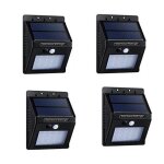 4 pcs 20 led lampe solaire extrieure - eclairage solaires dextrieur - lanterne de jardin