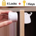 4 pcs bloque magntique et 1 pcs cl loquet placard kit de scurit bb loquet serrure armoire tiroirs ...
