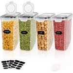 4 pcs contenants crales hermtiques 4l boite de hermetiques alimentaires en plastique avec couvercle ...