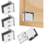 4 pcs charni�re de porte en alliage de zinc antirouille �paisseur de 5 � 8 mm pour porte en verre armoires ...