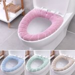 4 pcs housse de cuvette en peluche chaude fond etanche couverture sige de toilettes luxe abattant wc ...