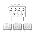 Relaxdays bordure de jardin hxl par pièce: 60 x 60 cm clôture à planter 4 éléments décoratifs métal noir ... Relaxdays bordure de jardin hxl par pièce: 60 x 60 cm clôture à planter 4 éléments décoratifs métal noir ...