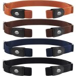 Ceinture extensible sans boucle - hautstore - unisexe - lastique - noir - 189  472 pouces