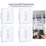 4 pi�ces interrupteur volet roulant connect� wifipour volets roulants rideau avec alexagoogle assistantsmart ...