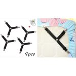 4 pi�ces r�glable drap de lit attaches triangle �lastique bretelles gripper support clip de sangles pour ...