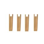 4 pieds carr�s pour cadre � lattes bois miel 25 cm - bois naturel - fabriqu� en france - someo