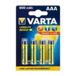 4 piles 12v lr03 rechargeables varta 56703