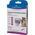 4 pipettes antiparasitaires icaridine pour chien de 15 - 30 kg - francodex