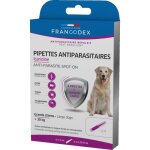 4 pipettes antiparasitaires icaridine pour chien plus de 30 kg - francodex