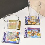 4 sous verres gameboy nintendo dans coffret cadeau
