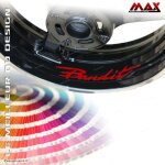 4 stickers de jantes bandit - rouge fonce - pour gsf 600 1200 650 sticker autocollant adhsif liseret ...