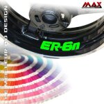 4 stickers de jantes er6n - lime - pour er6 n er6 - n er - 6n sticker autocollant adhsif liseret lisers ...