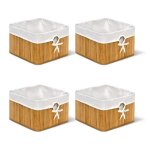 Corbeille lot de 4 panier de rangement housse amovible poignée boîte étagère armoire hxlxp 20 x 31 x ... Corbeille lot de 4 panier de rangement housse amovible poignée boîte étagère armoire hxlxp 20 x 31 x ...