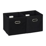 4 x bo�te de rangement panier d�tag�re sans couvercle caisse pliante avec poign�es bo�te pliable 30 cm ...