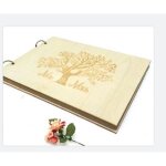 40 pages mr&mrs livre dor en bois de mariage album personnalis avec motif arbre damour pour photo message ...
