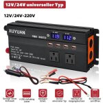 4000w 12v 220v convertisseur voiture solaire power inverter dc ac onduleur transformateur avec allume ...
