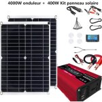 G�n�rateur d�nergie solaire - allonscd - 4000w - 12v - 110v - kit complet 400w - 2 panneaux solaires