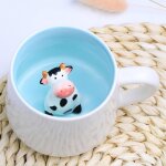 400ml tasse en c�ramique mug � th� tasses � caf� en form de vache 3d tasse faite � la main cadeaux de ...
