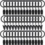 Anneaux de rideau - non spcifi - 42 paquets - noir - vintage - anti - rouille
