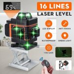 Niveau laser - tempsa - 4d 16 lignes - vert - rotation 360� - t�l�commande