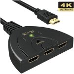 Commutateur hdmi - sodial - 4k - 3 ports - noir