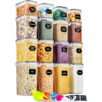 4l boite de rangement cuisine lot de 6 bocaux hermetiques alimentaires en plastique scell�e avec couvercle ...