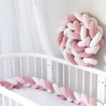 4m tour de lit coussin serpent coussin parc bb tress pare - chocs velours protection bbrose + blanc ...