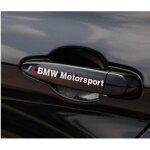 4pcs autocollants d�coration pour poign�e de porte voiture stickers pour bmw motorsports