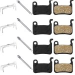 4pcs bicycle disc plaquettes de frein rsine semi - mtallique compatible avec shimano xtr m965 noir