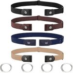 4pcs ceinture sans boucle femme homme lastique invisible ceinture pour jeans pantalon robe ceinture ...