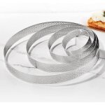4pcs cercle � tarte anneau � tarte de p�tisserie en acier inoxydable moule � g�teau ronds - 6 - 20cm
