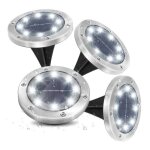 4pcs lampe solaire extrieur jardin spot solaire extrieur encastrables 8 leds au sol clairage 6000k ...