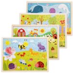 4pcs puzzles en bois  bouton pour garons & filles - jouet ducatif montessori cadeau pour bbs tout ...