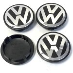 4x centres de roue vw caches moyeu jante alu 65mm embl�me volkswagen