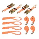 4x tension ceinture auto transport sangle darrimage verrouillage roue remorque 35 mm x 50 mm