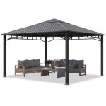 Tonnelle de jardin - toolport - sunset superior - 4x4 m - imperm�able - anti - uv