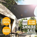 4x5m voile dombrage parasol rectangle imperm�able auvent jardin ext�rieur