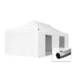 4x8 m tonnelle barnum tente pliante alu pvc 850 anti - feu cts sans fentre blanc