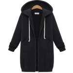 S - 4xlmanteau veste femme longue avec capuche aviateur base - ball manche longue zipp pais grande ...
