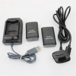 5 en 1 chargeur + batterie 4800mah pour manette xbox 360 contrleur - noir