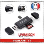 5 en 1 lecteur de carte m�moire type c / usb / micro usb sd tf otg adaptateur