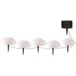 5 demi boules solaires � piquer half moon ?15cm