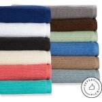 5 draps de bain luxe 70x135 cm 400  500 gr / m hotel spa zro twist 100% coton gyptien.