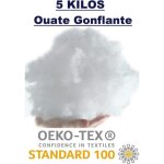 5 kilos ouate de rembourrage fibre polyester oeko - tex fibre synthtique lavable - carton de 5 kg pour ...